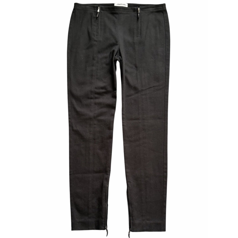 Kaufmanfranco Pants Womens 6 42 Black Silk Blend Skinny Ankle Zip Designer